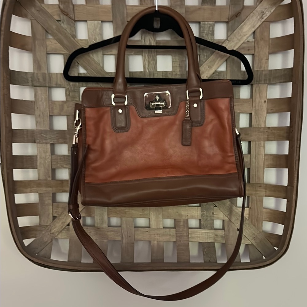 Cole Haan Elegant Brown Leather Handbag